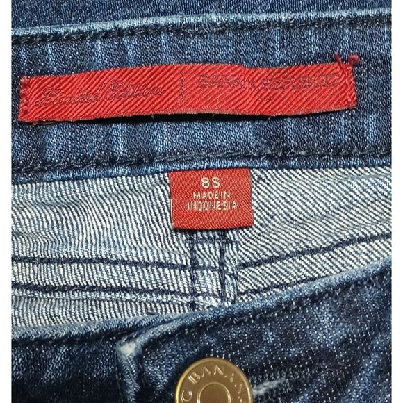 Banana Republic Jeans Limited Edition Womens Size 8 S Boot Cut Dark Denim Short - Picture 11 of 15